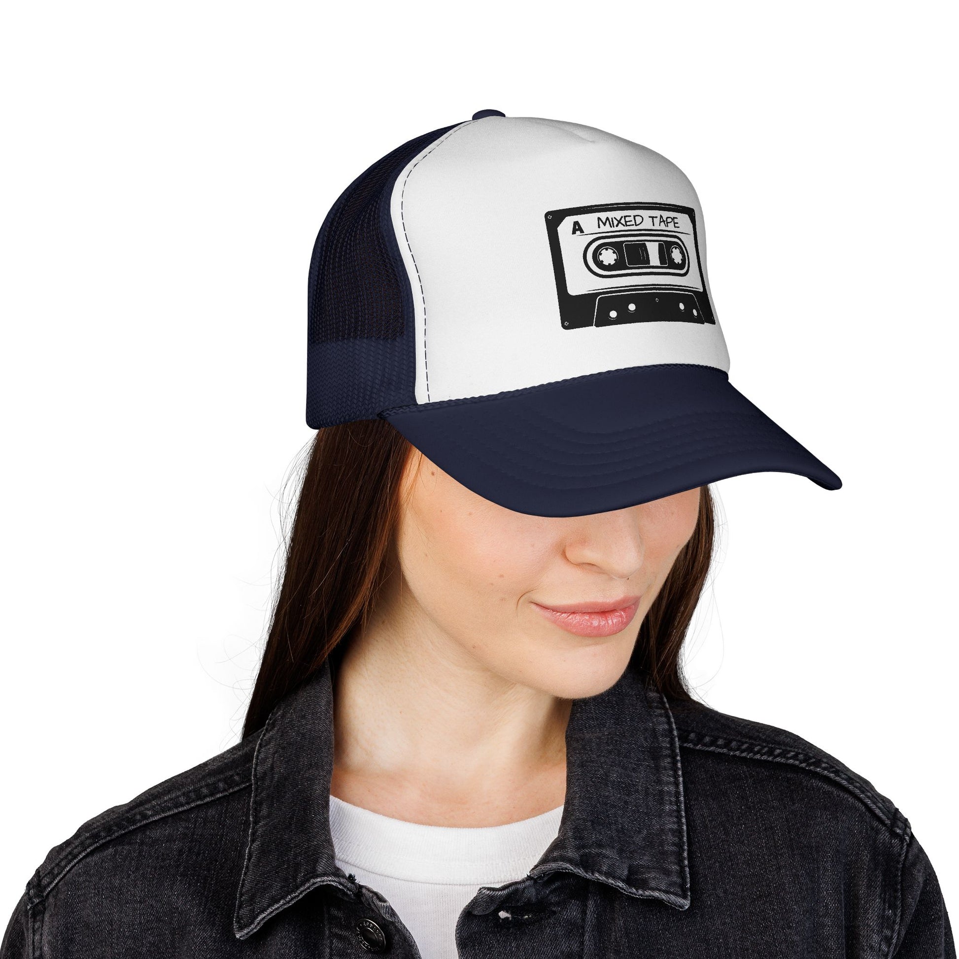 Mixed Tape Cassette Trucker Cap | Mesh Trucker - NautiCurl LLC