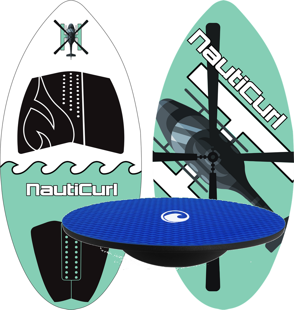 Grom Kids WakeSurf Board / Balance Board COMBO NautiCurl LLC