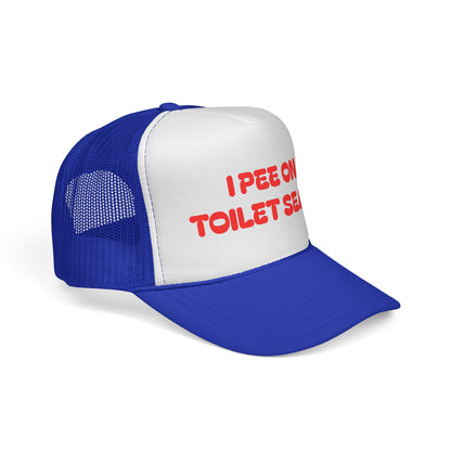 I Pee on Toilet Seats Trucker Cap | Funny Winter Hat - NautiCurl LLC