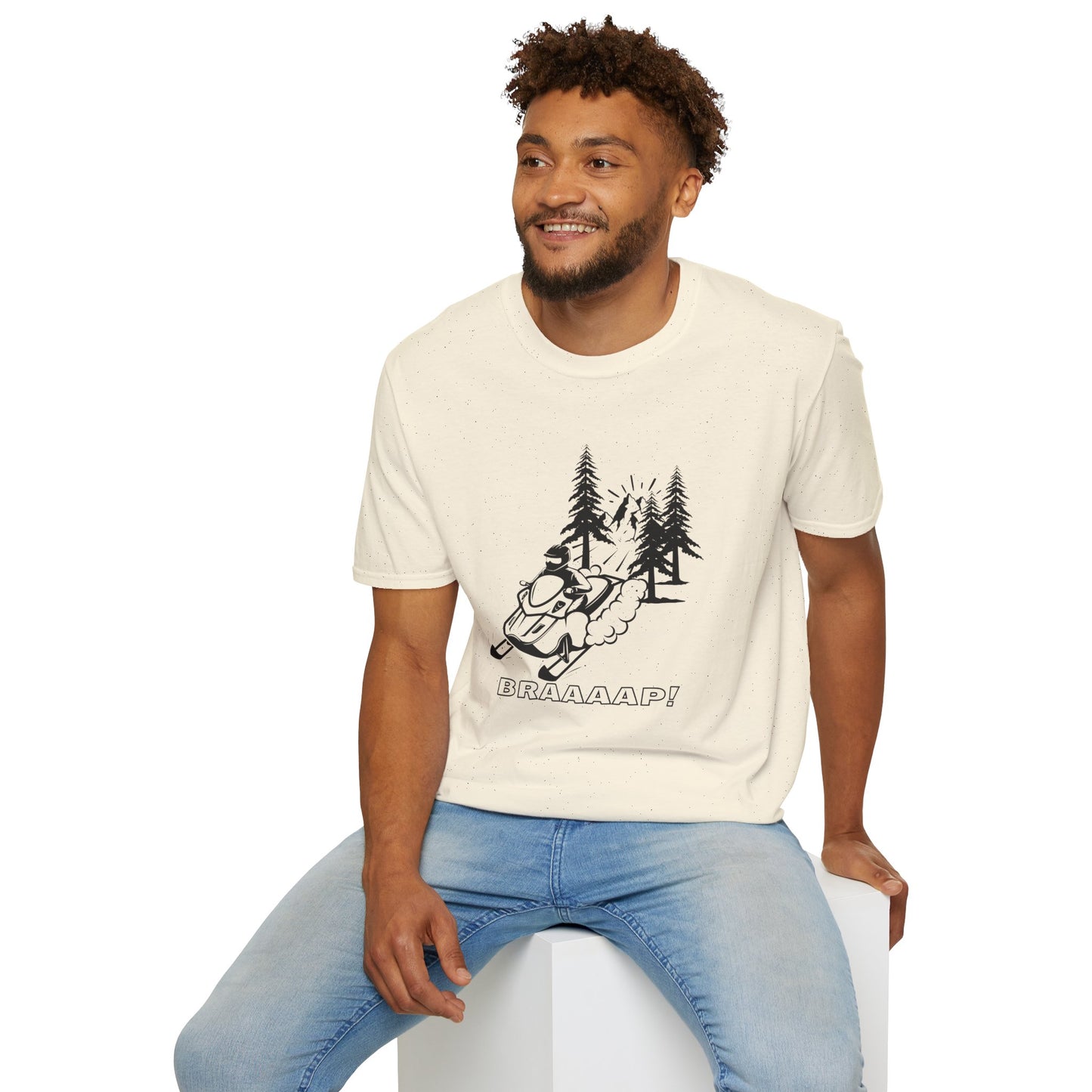 Snowmobile BRRAAAP! T-Shirt | Winter Racing Graphic - NautiCurl LLC