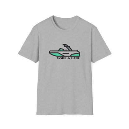Wake & Lake Boat T‑Shirt — Wakeboard & Wakesurf / Lake Life Graphic Tee