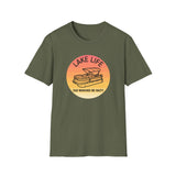 Lake Life boat graphic T-Shirt | sunset pontoon illustration, summer lakewear