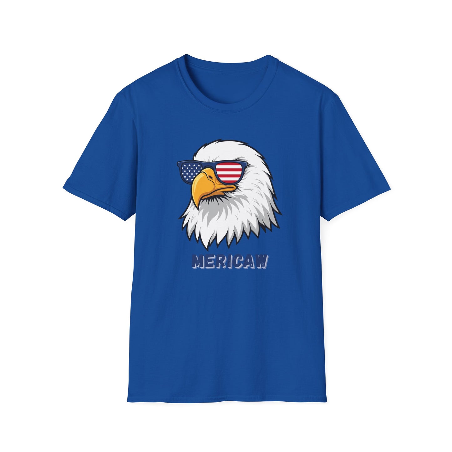 Patriotic Bald Eagle MERICAW T-Shirt | American Flag Sunglasses, Fourth of July - NautiCurl LLC