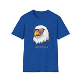 Patriotic Bald Eagle MERICAW T-Shirt | American Flag Sunglasses, Fourth of July