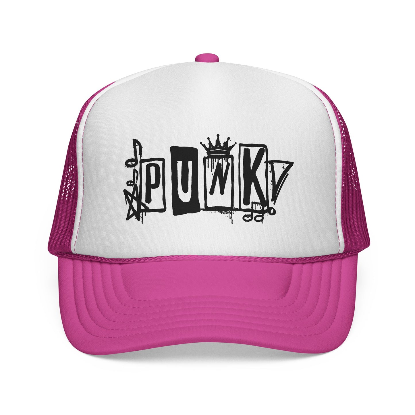 Punk Graffiti Trucker Cap | Mesh Baseball Hat