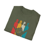 Rope Duty shaka hand T-Shirt | WakeSurf Retro Stripe Design