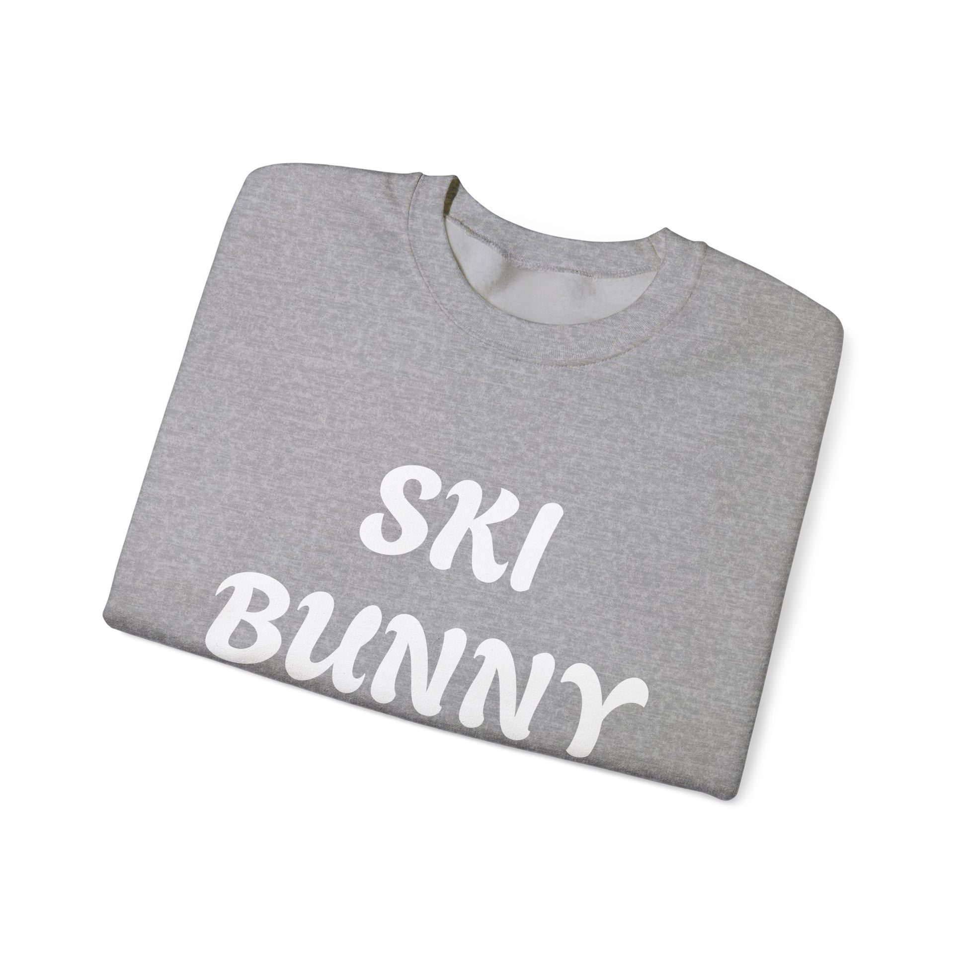 Ski Bunny Sweatshirt | Retro Script Winter Typography - NautiCurl LLC