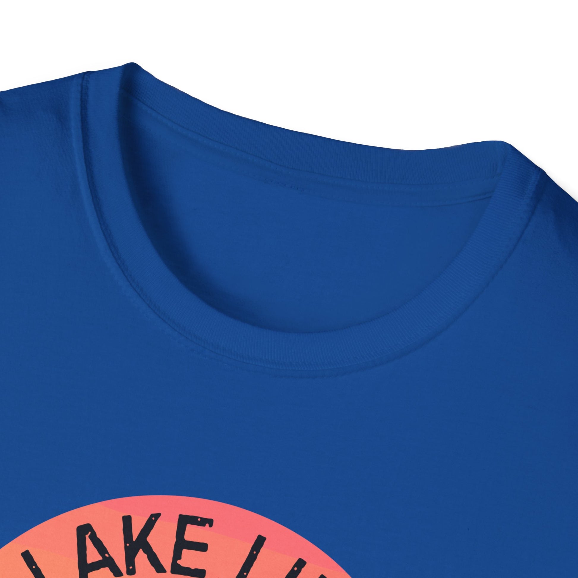Lake Life boat graphic T-Shirt | sunset pontoon illustration, summer lakewear - NautiCurl LLC