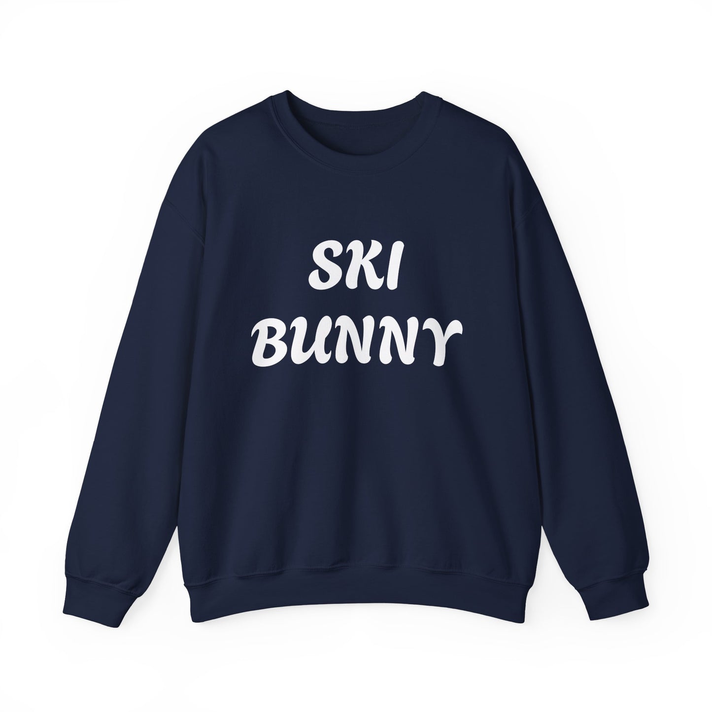 Ski Bunny Sweatshirt | Retro Script Winter Typography - NautiCurl LLC