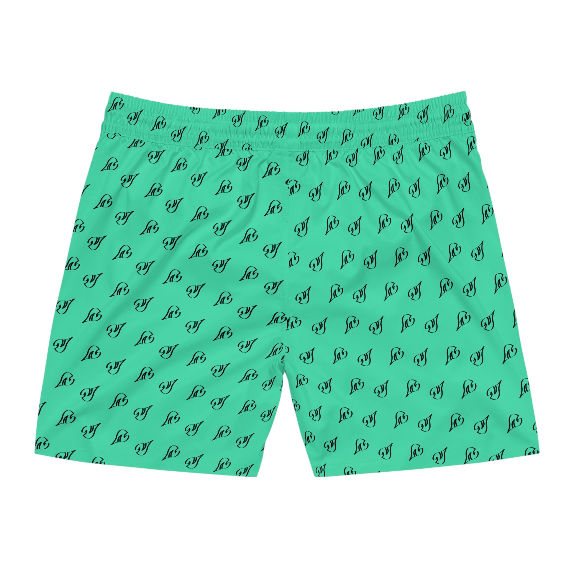 NautiCurl Drop Swim Shorts | Teal All-Over Print - NautiCurl LLC