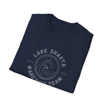 Lake Shasta Wakesurf Team T-Shirt | Wave Logo, Lakeside Surf Club - NautiCurl LLC