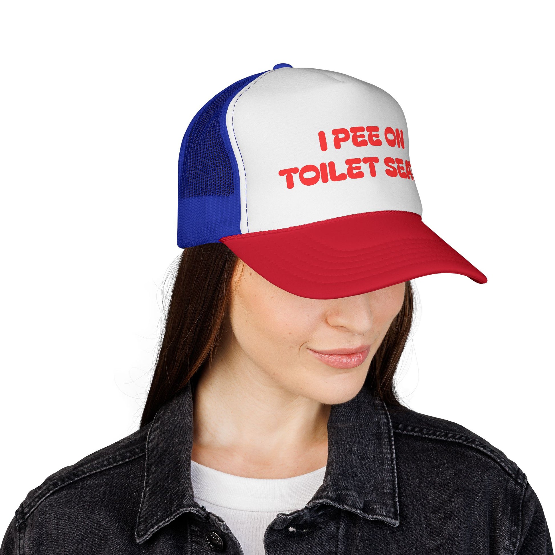 I Pee on Toilet Seats Trucker Cap | Funny Winter Hat - NautiCurl LLC
