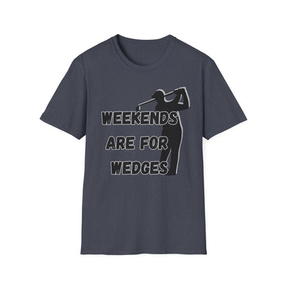 Weekends Are For Wedges T-Shirt | Golf Golfer Silhouette - NautiCurl LLC