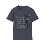Weekends Are For Wedges T-Shirt | Golf Golfer Silhouette