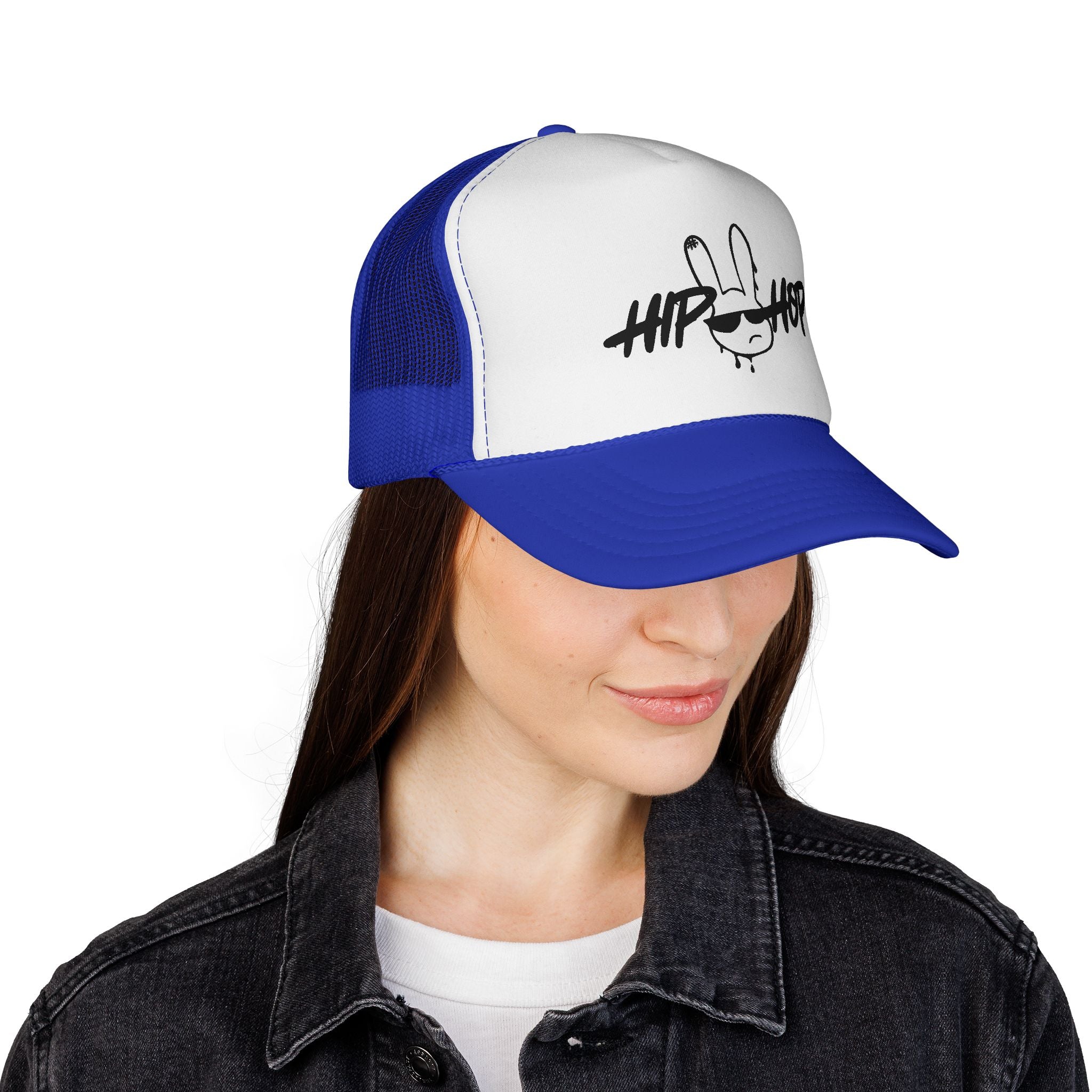 Hip Hop Graffiti Bunny Trucker Cap | Mesh Snap Back Trucker