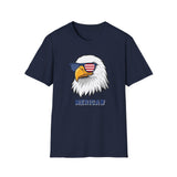 Patriotic Bald Eagle MERICAW T-Shirt | American Flag Sunglasses, Fourth of July