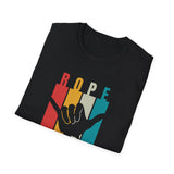 Rope Duty shaka hand T-Shirt | WakeSurf Retro Stripe Design