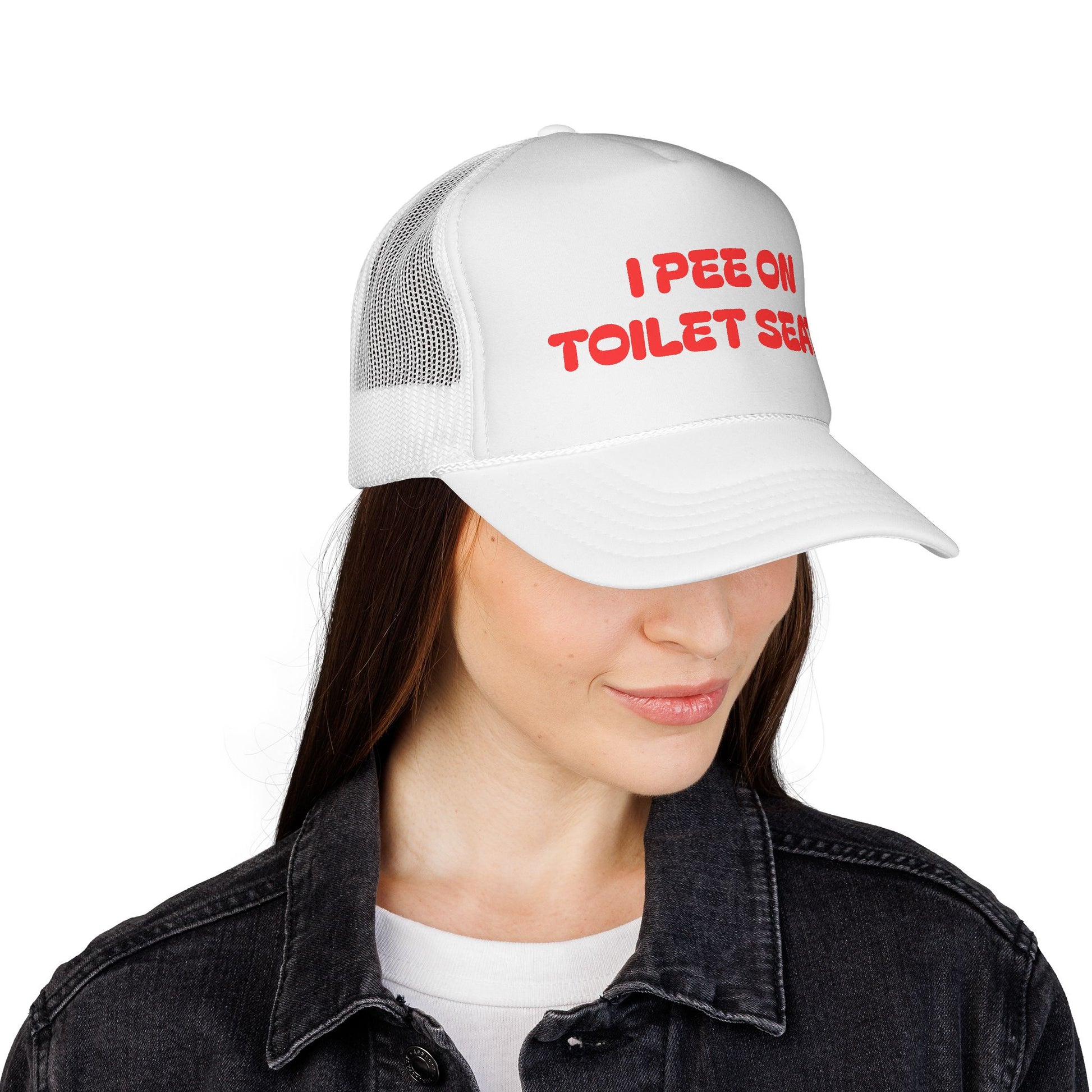 I Pee on Toilet Seats Trucker Cap | Funny Winter Hat - NautiCurl LLC