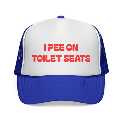 I Pee on Toilet Seats Trucker Cap | Funny Winter Hat - NautiCurl LLC