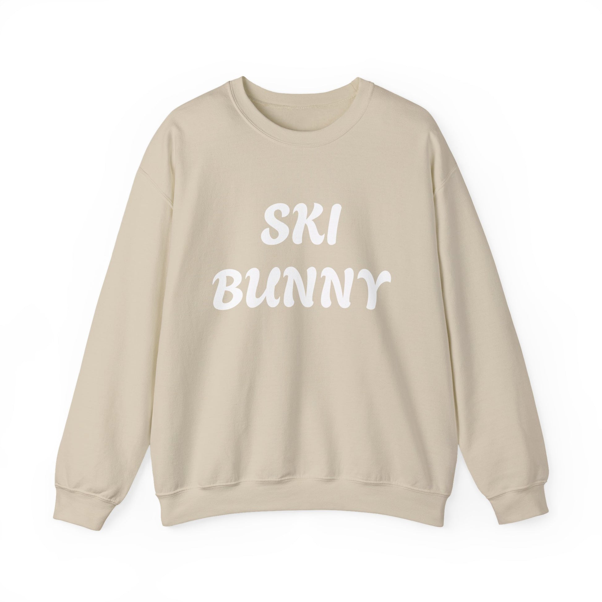 Ski Bunny Sweatshirt | Retro Script Winter Typography - NautiCurl LLC