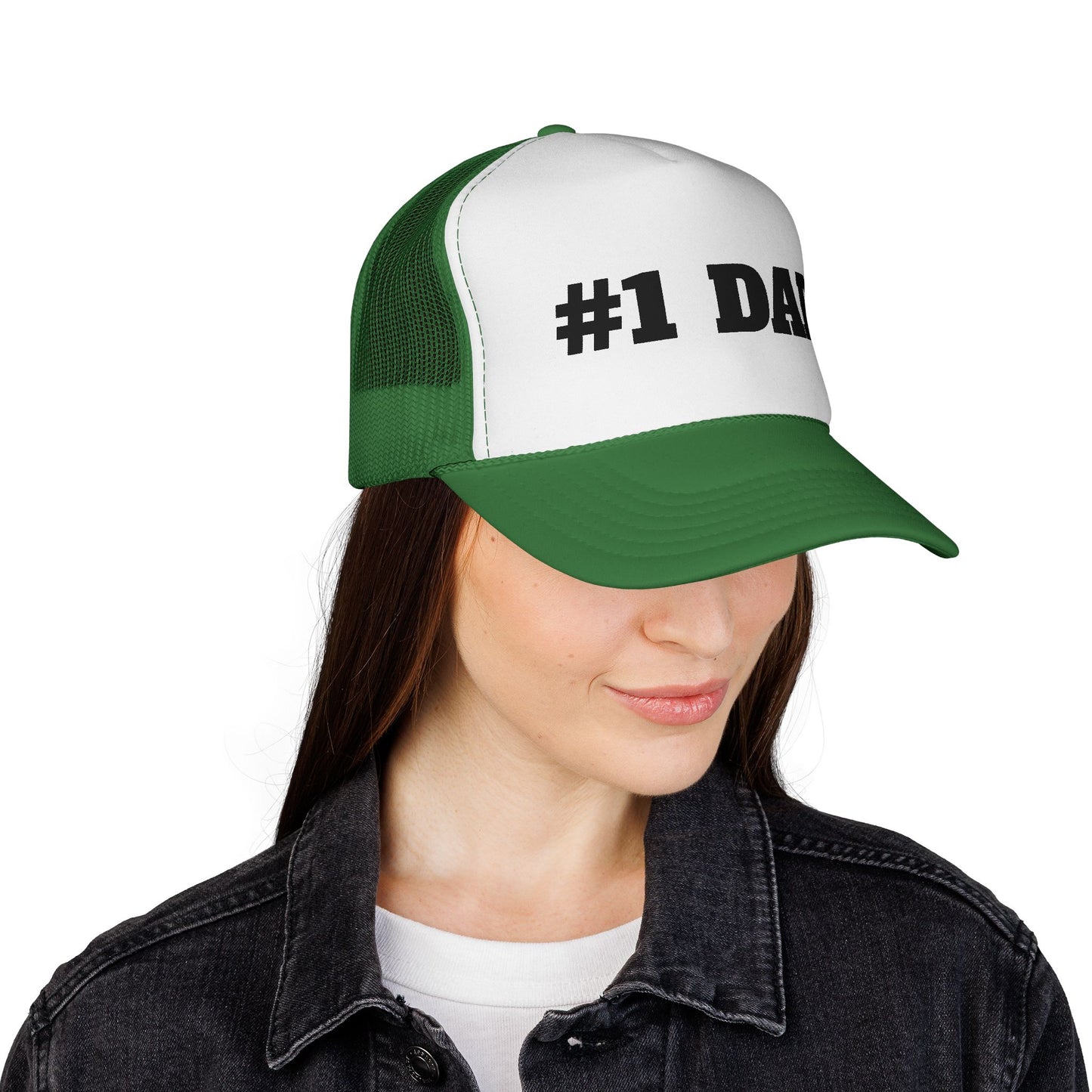 Number #1 Dad Trucker Cap | Mesh Baseball Hat