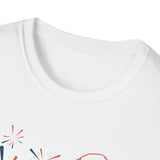 Patriotic Bald Eagle T-Shirt | America sketch with fireworks