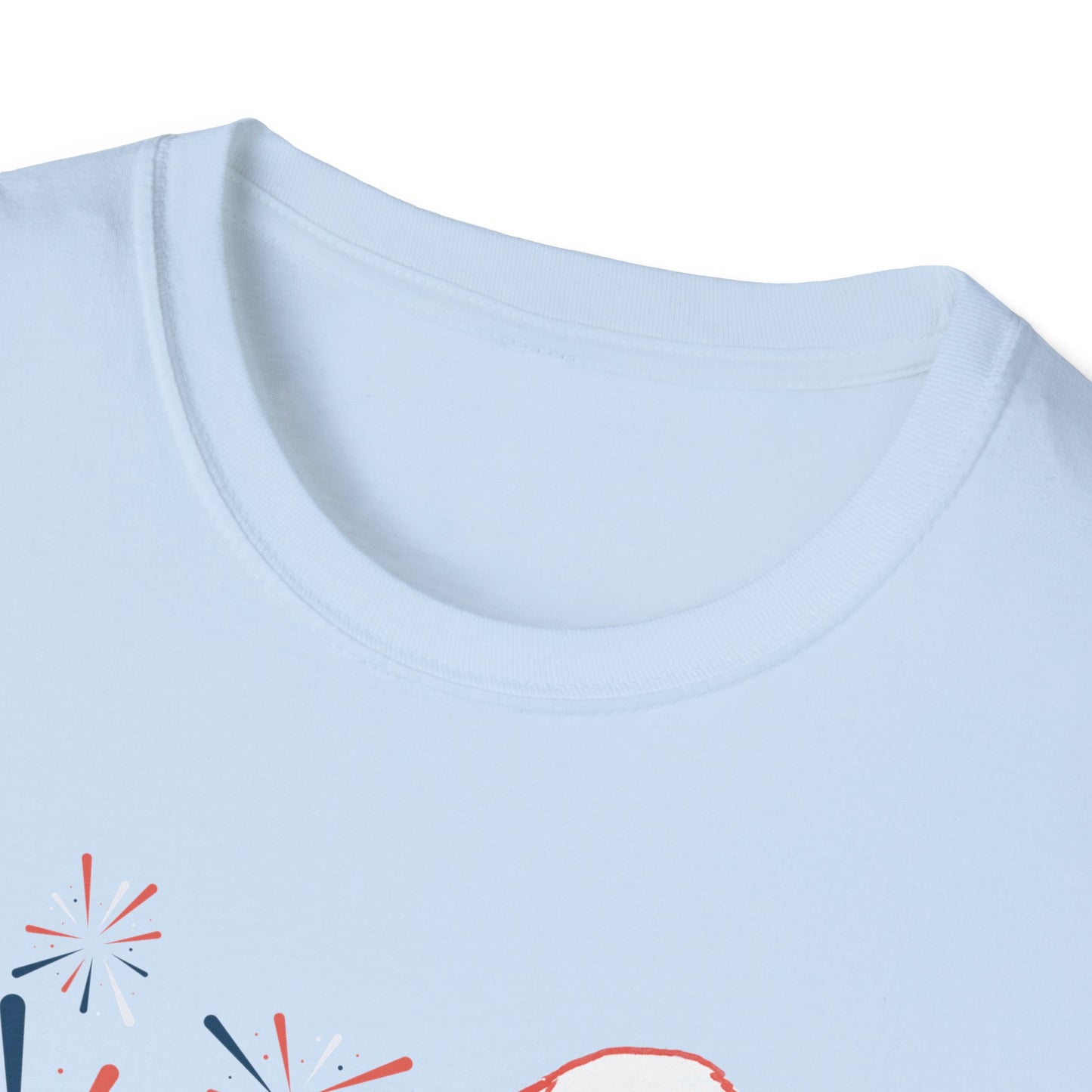 Patriotic Bald Eagle T-Shirt | America sketch with fireworks - NautiCurl LLC