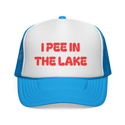 I Pee in the Lake Trucker Cap | Funny Winter Hat - NautiCurl LLC