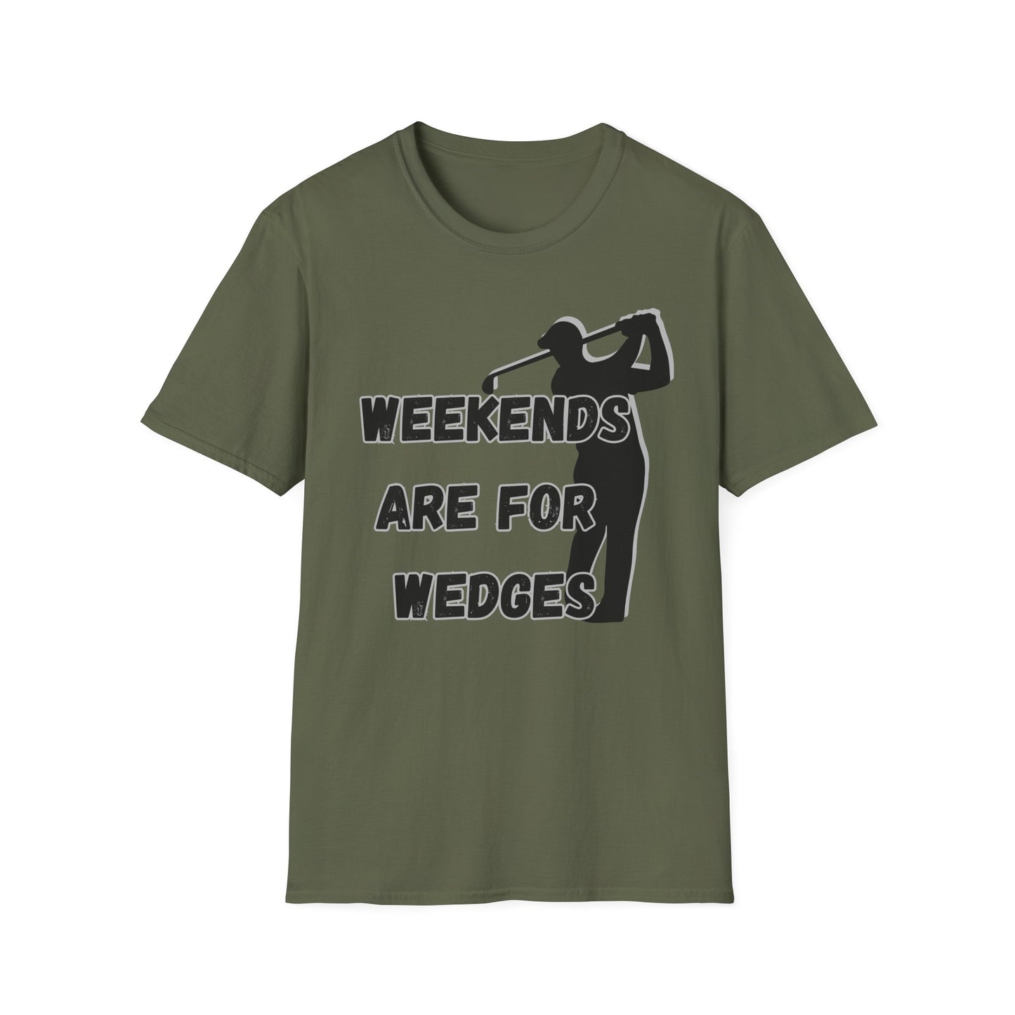 Weekends Are For Wedges T-Shirt | Golf Golfer Silhouette - NautiCurl LLC