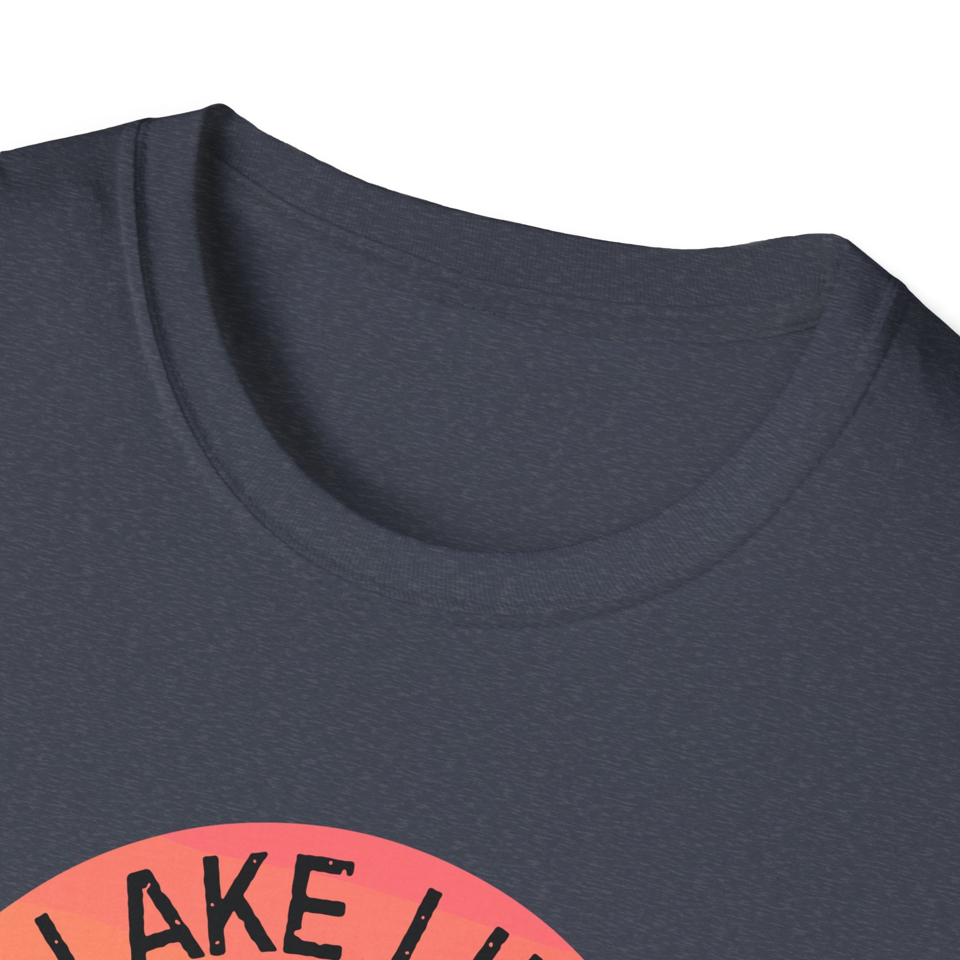 Lake Life boat graphic T-Shirt | sunset pontoon illustration, summer lakewear - NautiCurl LLC