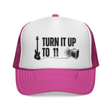 Turn It Up To 11 Electric Guitar Trucker Cap | Guitar Amp Logo