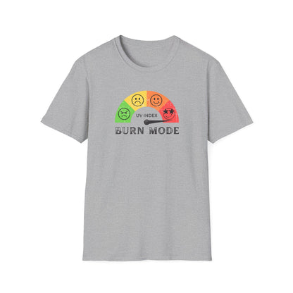 UV Index Burn Mode T-Shirt | Sun Safety Graphic Tee - NautiCurl LLC