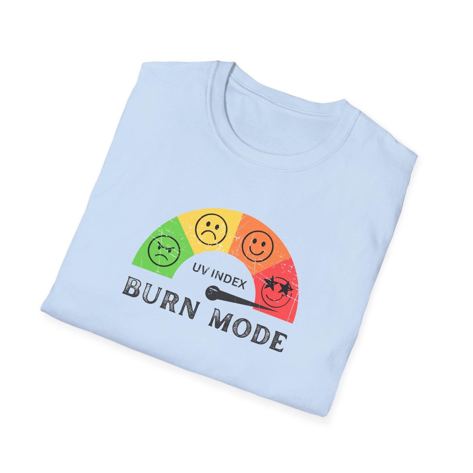 UV Index Burn Mode T-Shirt | Sun Safety Graphic Tee - NautiCurl LLC