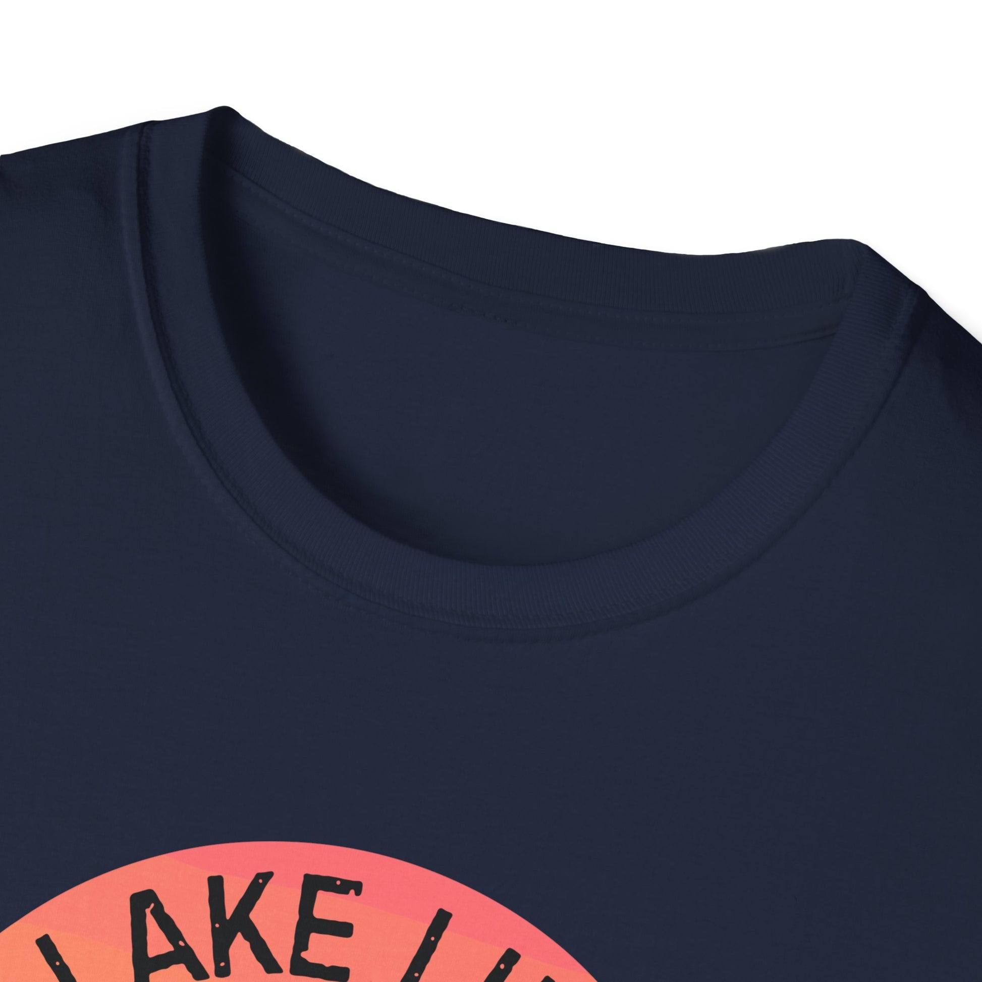 Lake Life boat graphic T-Shirt | sunset pontoon illustration, summer lakewear - NautiCurl LLC