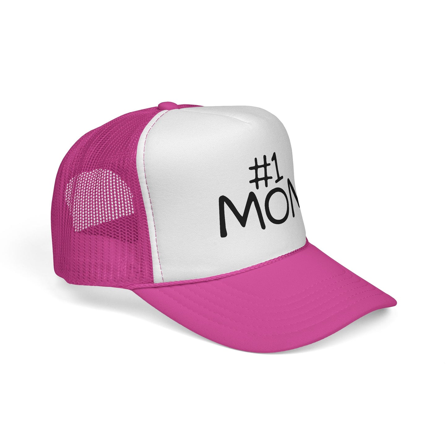 Number #1 Mom Trucker Cap | Mesh Baseball Hat - NautiCurl LLC