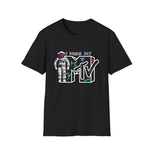 I Miss My MTV T-Shirt | Retro MTV Logo Astronaut Graphic