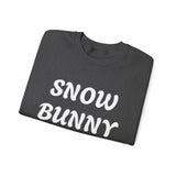 Snow Bunny Sweatshirt | Retro Red Script Winter Typography
