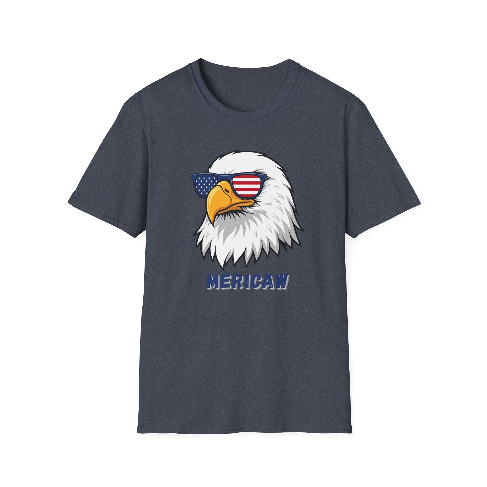 Patriotic Bald Eagle MERICAW T-Shirt | American Flag Sunglasses, Fourth of July - NautiCurl LLC