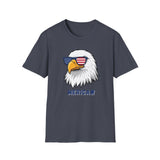 Patriotic Bald Eagle MERICAW T-Shirt | American Flag Sunglasses, Fourth of July