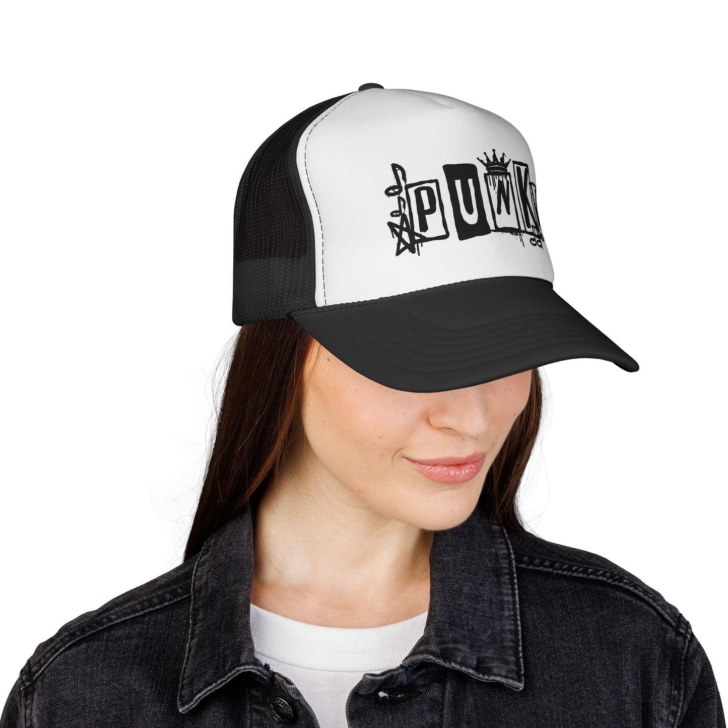 Punk Graffiti Trucker Cap | Mesh Baseball Hat