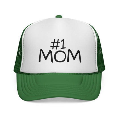 Number #1 Mom Trucker Cap | Mesh Baseball Hat - NautiCurl LLC