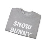 Snow Bunny Sweatshirt | Retro Red Script Winter Typography