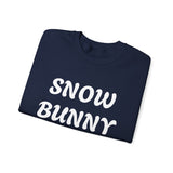 Snow Bunny Sweatshirt | Retro Red Script Winter Typography