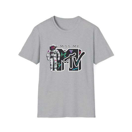 I Miss My MTV T-Shirt | Retro MTV Logo Astronaut Graphic