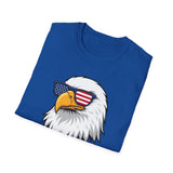 Patriotic Bald Eagle MERICAW T-Shirt | American Flag Sunglasses, Fourth of July