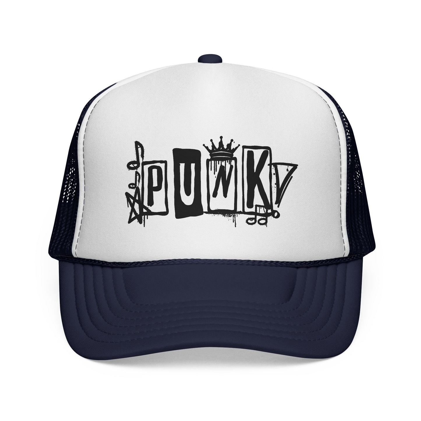 Punk Graffiti Trucker Cap | Mesh Baseball Hat