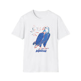 Patriotic Bald Eagle T-Shirt | America sketch with fireworks