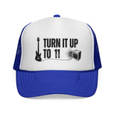 Turn It Up To 11 Electric Guitar Trucker Cap | Guitar Amp Logo
