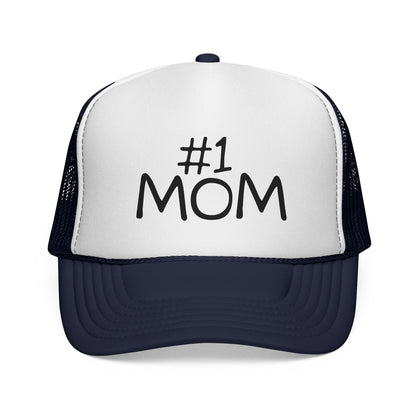 Number #1 Mom Trucker Cap | Mesh Baseball Hat - NautiCurl LLC