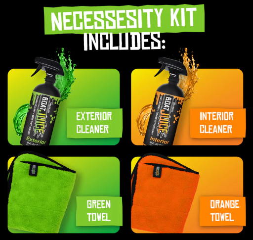 Boat Juice - Exterior & Interior Boat Cleaner Necessity Kit - NautiCurl LLC